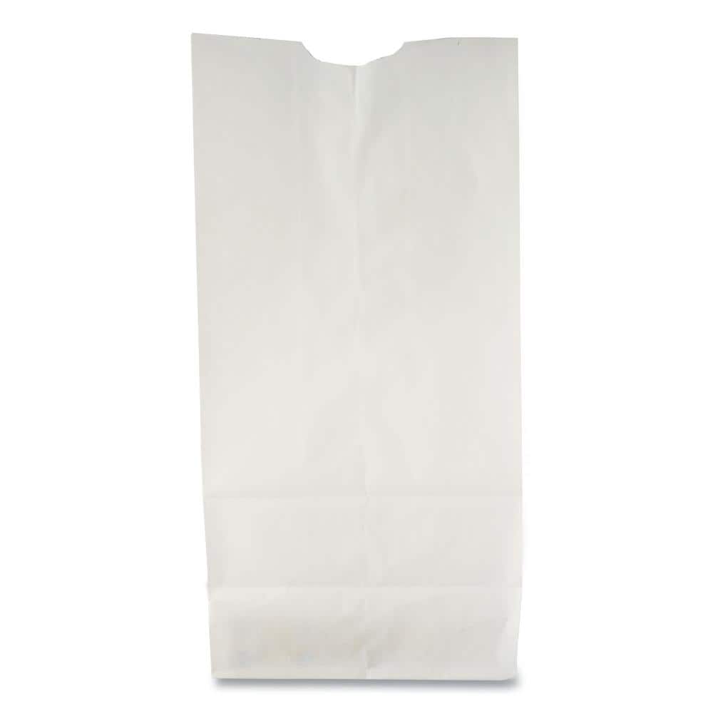 General #6 White Paper Reusable Grocery Bag, 35 lb Capacity, 6 in. x 3.63 in. x 11.06 in. (Set of 500)