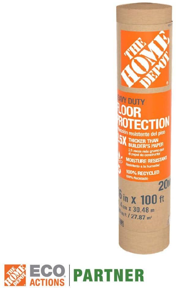 The Home Depot 36 in. x 100 ft. Heavy Duty Floor Protection