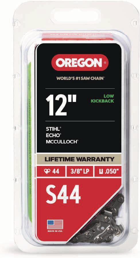 Oregon S44 AdvanceCut Saw Chain for 12 in. Bar - 44 Drive Links - Fits Echo, Stihl, McCulloch, Remington, Poulan and More