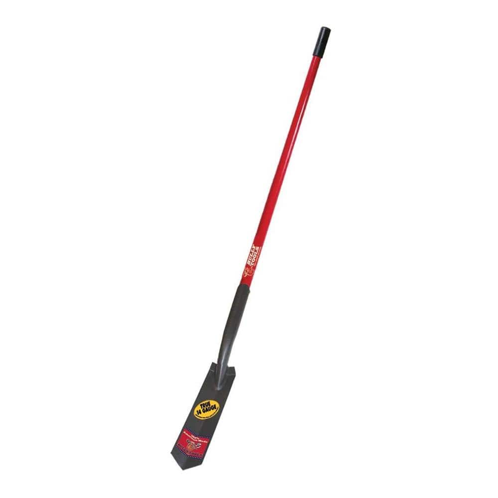 Bully Tools 14-Gauge 3 in. Trench Shovel with Fiberglass Long Handle