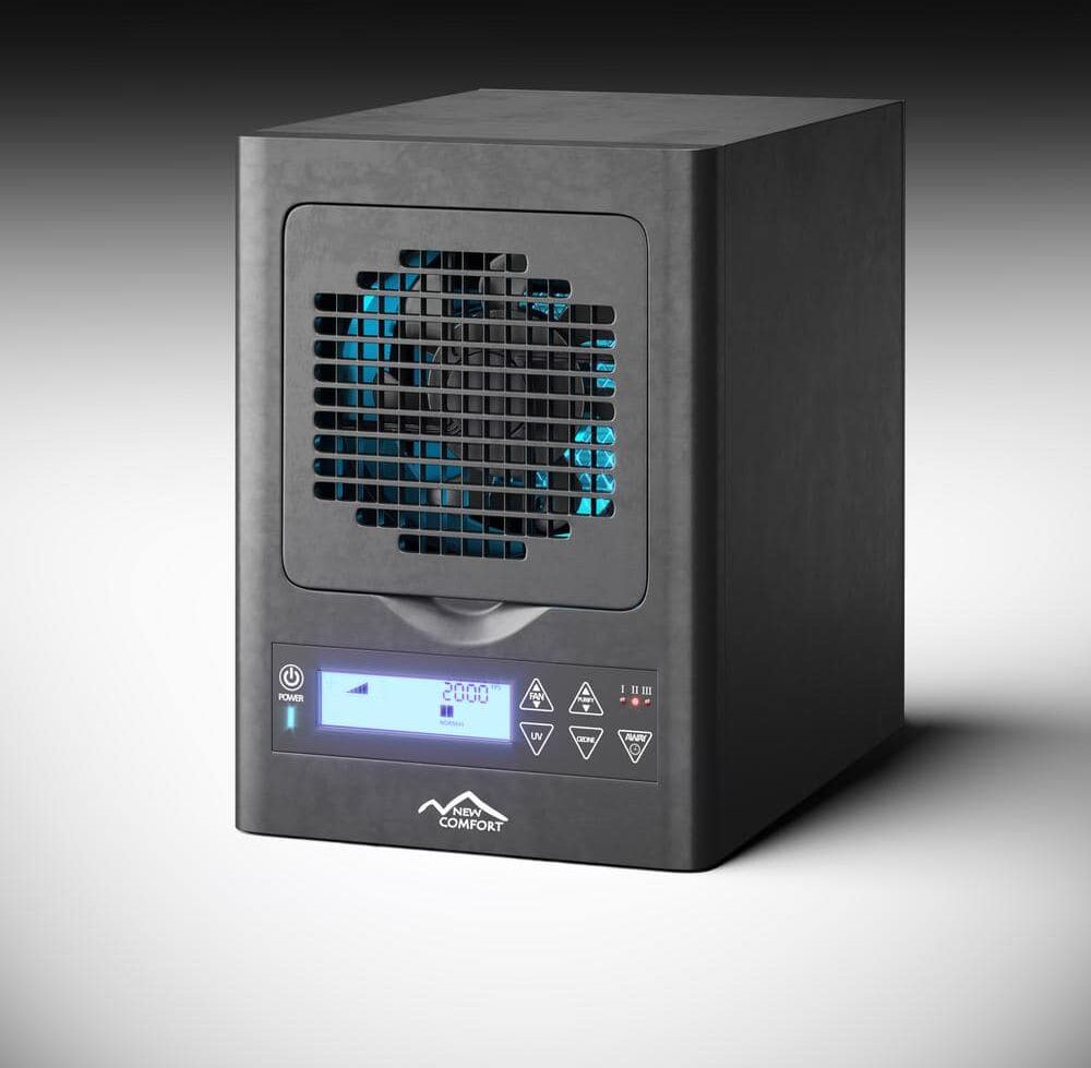 NEW COMFORT Black BL 3000 6 Stage Ozone Generator Air Purifier with Electronic Display