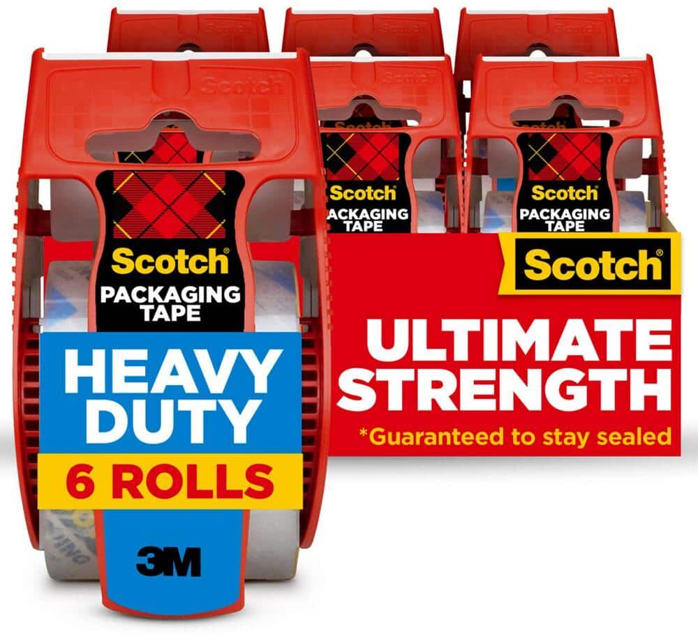 Scotch 1.88 in. x 66.7 ft. Heavy Duty Shipping Packaging Tape (6-Pack with Dispenser)