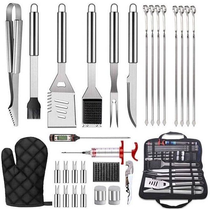 ITOPFOX Stainless Steel Ultimate 30-Pieces BBQ Tool Kit Grilling Set