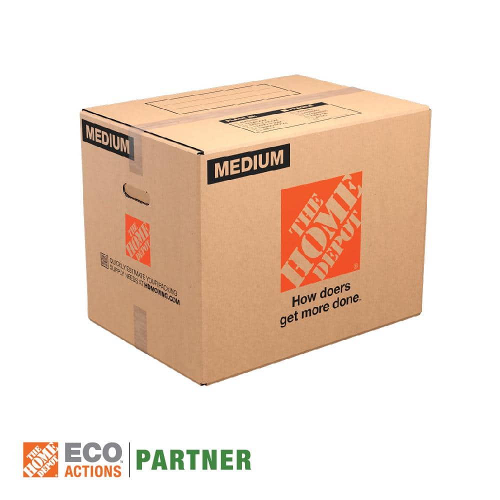 The Home Depot 21 in. L x 15 in. W x 16 in. D Medium Moving Box with Handles (30-Pack)