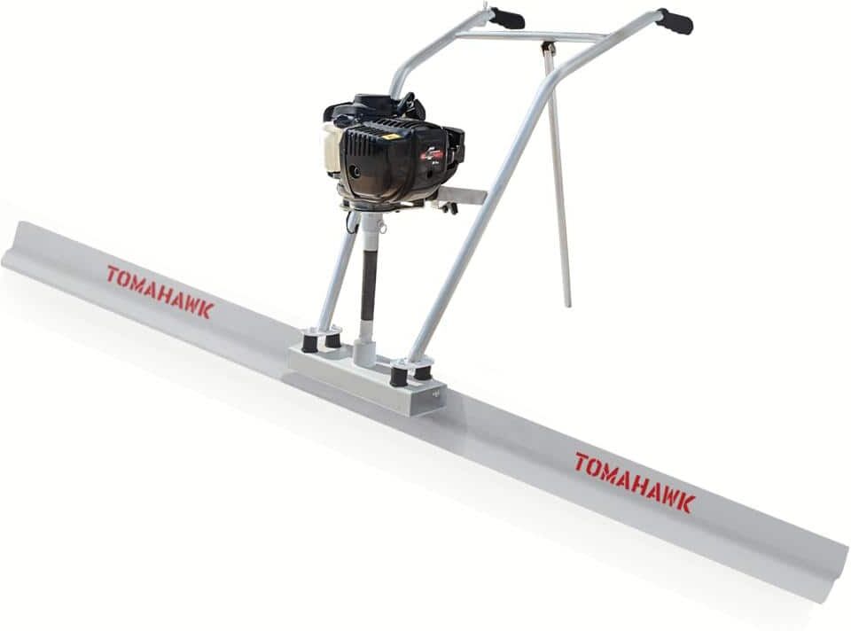 Tomahawk Power Concrete Power Screed Finishing Float 6 ft. Blade Board and 37.7 cc Gas Vibrating Motor Tool