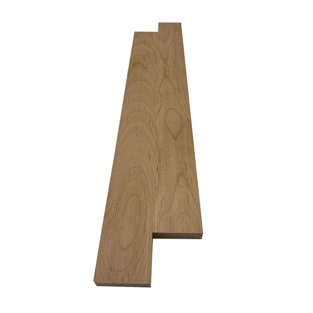 Swaner Hardwood 1 in. x 3 in. x 8 ft. European Beech S4S Hardwood Board (2-Pack)