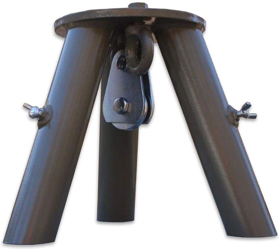 Boss Heavy-Duty Steel Tripod Header with Pulley with 1000 lbs. Pulley System in Green