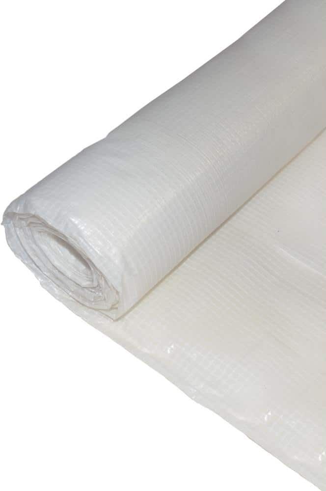 BOEN 10 ft. X 100 ft. Woven Reinforced String Plastic Sheeting Great for Vapor barrier, crawl space under Floor