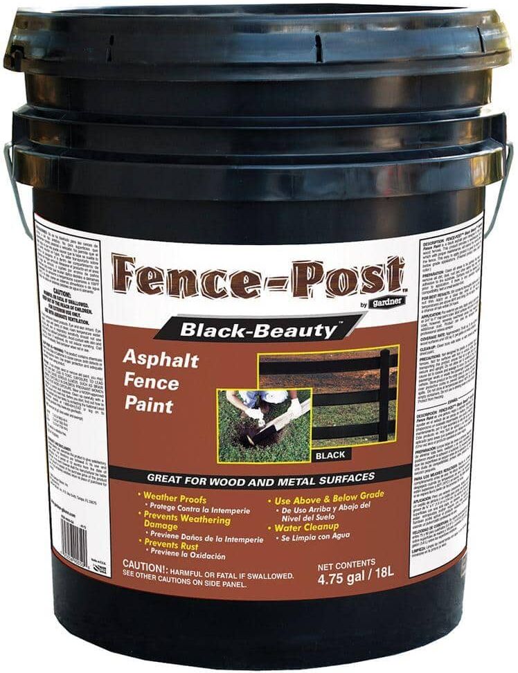 Gardner 4.75 Gal. Black Beauty Asphalt Fence Paint