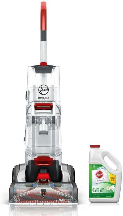 Hoover SmartWash Advanced Automatic Corded Carpet Cleaner Machine with 128 oz. Renewal Carpet Cleaner Solution, FH52002-AH30932