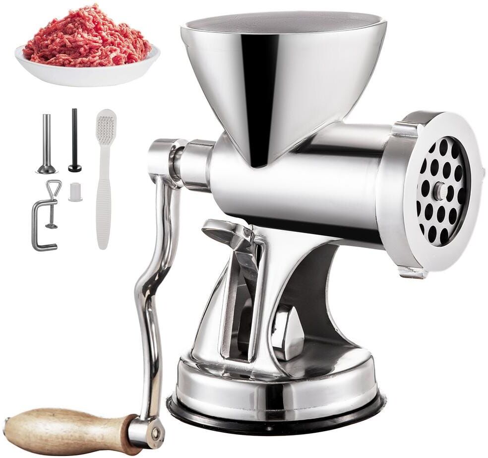 VEVOR Manual Stainless Steel Meat Grinder Two Functions both Grinding and Stuffer Meat Mincer For Pork Beef Fish