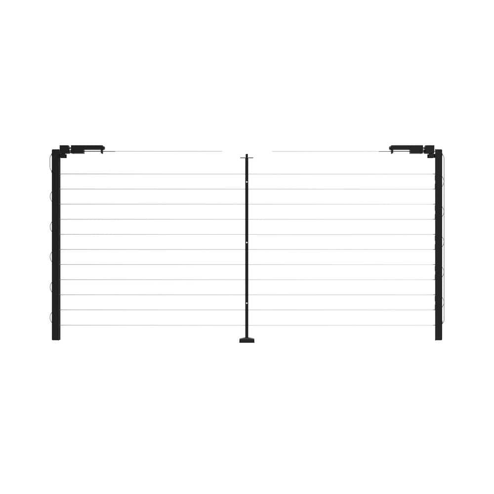 Barrette Outdoor Living Elevation Aluminum 6 ft. x 42 in. Matte Black Level Panel for Cable Railing System