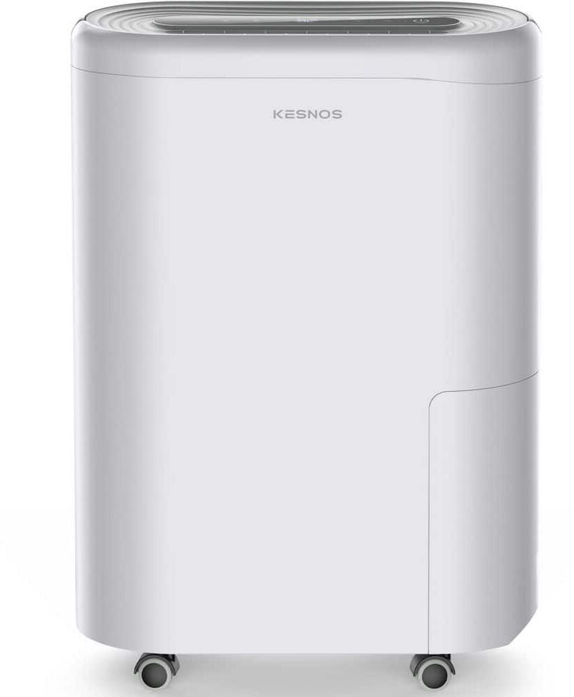 Kesnos 60-Pint . Portable Home Dehumidifier For 4,500 Sq. Ft. with Drain Hose and Water Tank Timer with Wheels