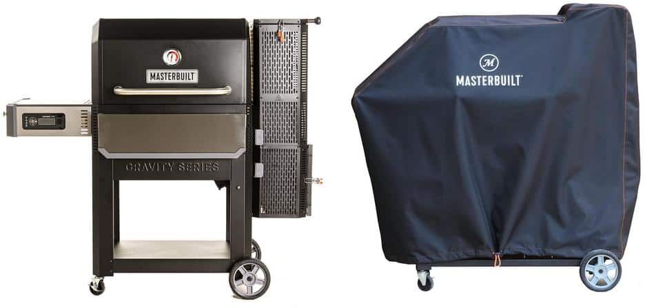 Masterbuilt Gravity 1050 Digital Charcoal Grill and Smoker Combo in Black Plus Cover Bundle