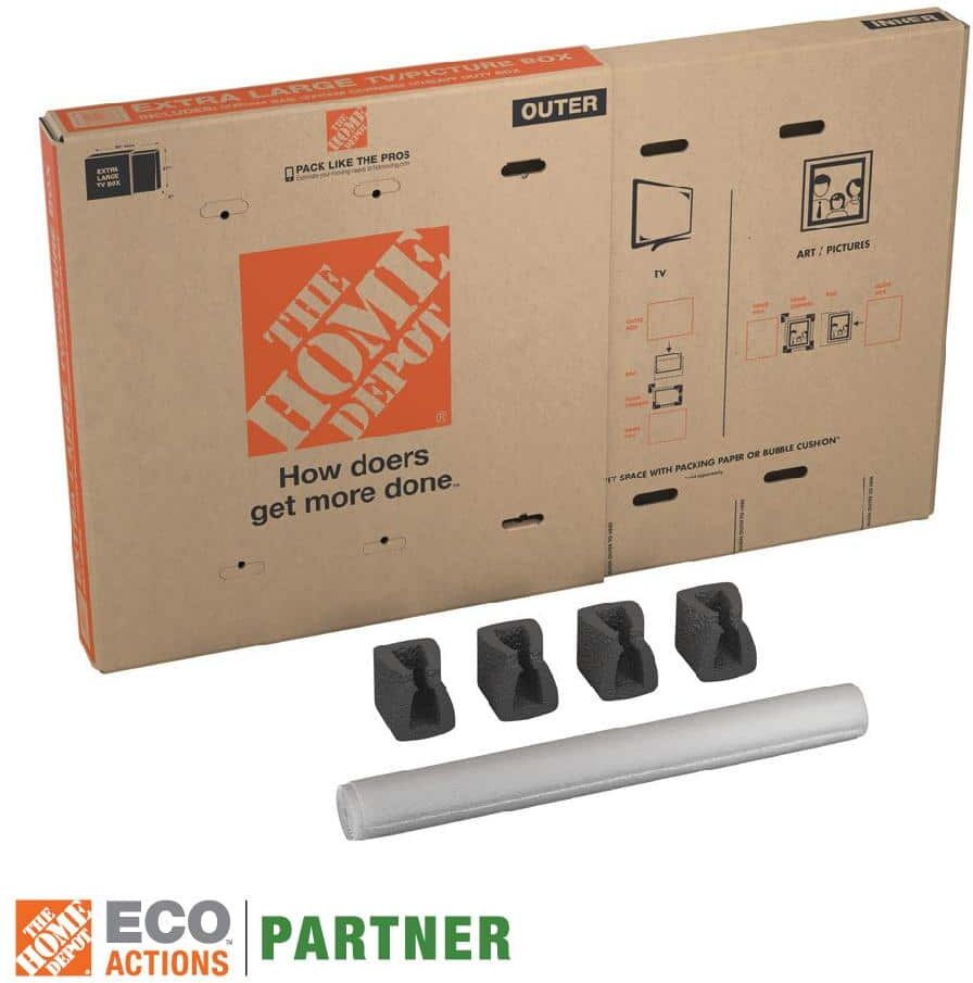 The Home Depot 48 in. L x 6 in. W x 49 in. D Heavy Duty TV and Picture Moving Box