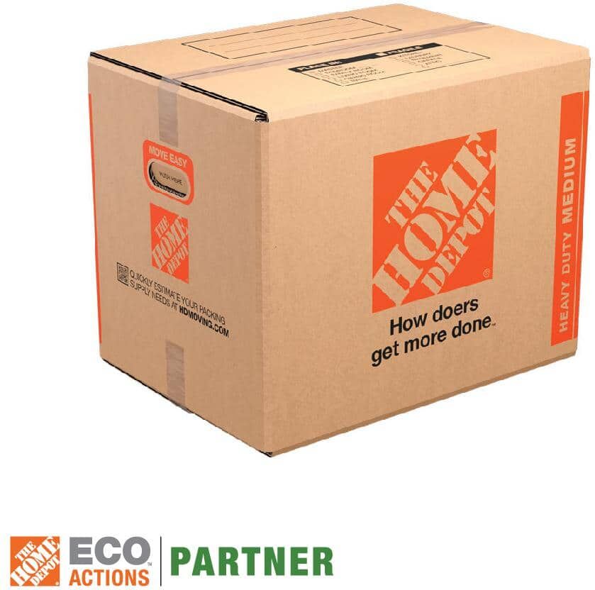 The Home Depot 21 in. L x 15 in. W x 16 in. D Heavy-Duty Medium Moving Box with Handles (30-Pack)