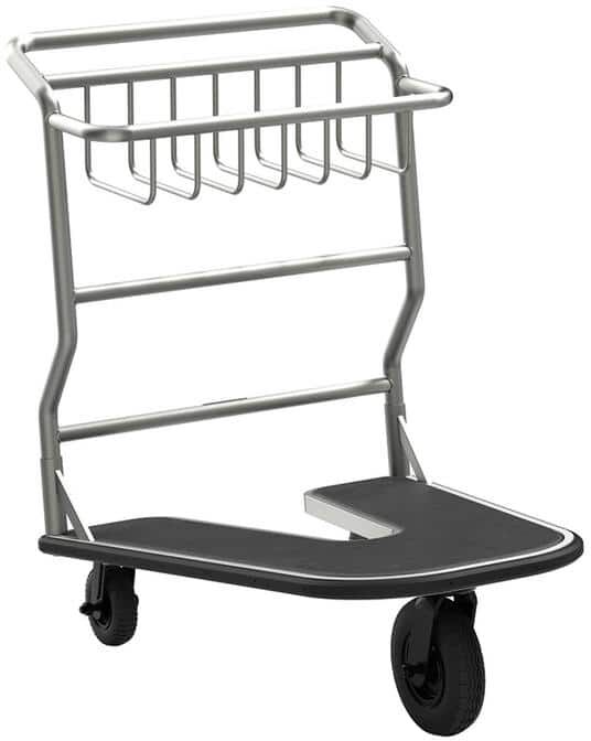 Suncast Commercial Metal Wheeled Nesting Luggage Cart With Rubber platform