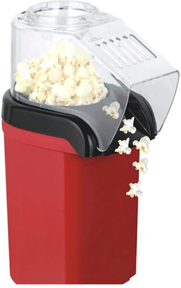 Aoibox Mini Air Popcorn Popper with Measuring 12 Oz. Cup, BPA and Oil Free, Red