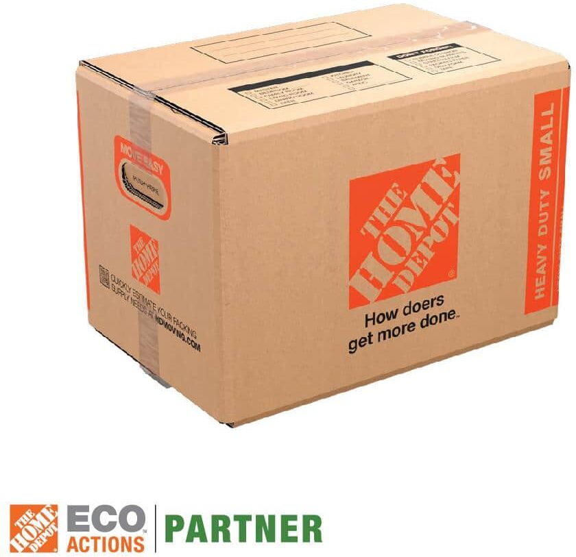 The Home Depot 17 in. L x 11 in. W x 11 in. D Heavy-Duty Small Moving Box with Handles (30-Pack)