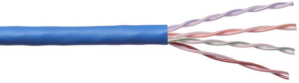 Syston Cable Technology Cat5E 250 ft. Blue 24-4 Plenum Twisted Pair Cable