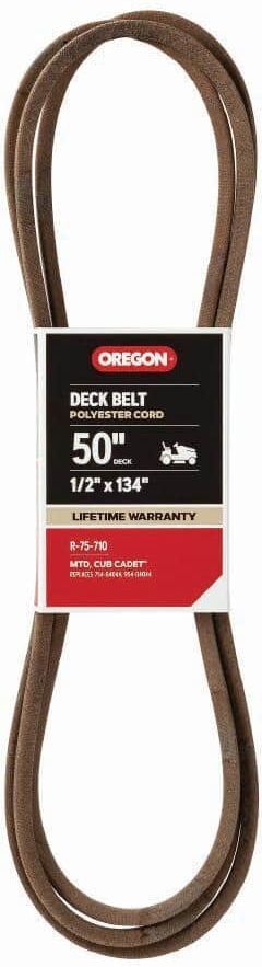 Oregon Replacement Belt 1/2 in. x 134 in. for 50 in. Deck Riding Mowers, Fits MTD and Cub Cadet (R-75-710)