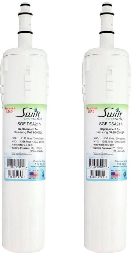 Swift Green Filters Replacement Water Filter for Samsung DA29-00012A (2-Pack)