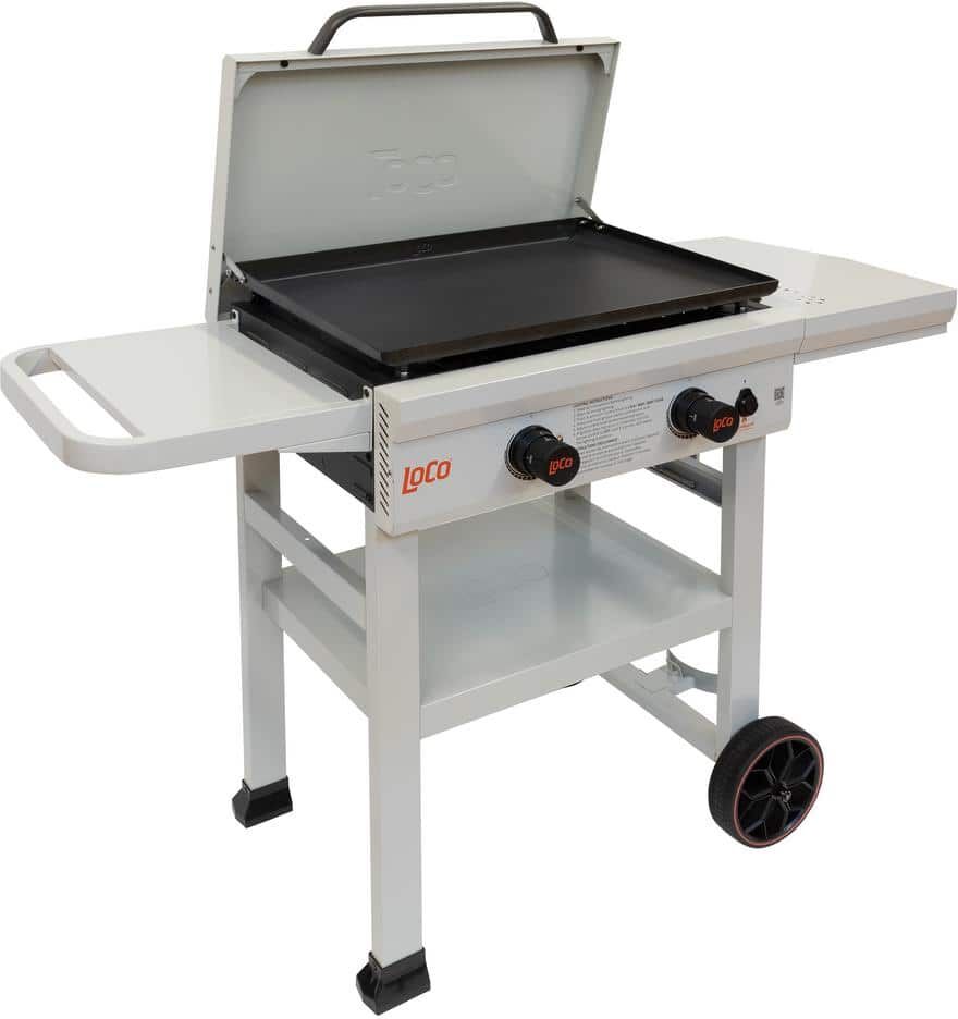 LOCO 26 in. 2-Burner Classic SmartTemp Propane Flat Top Grill/Griddle in Chalk Finish