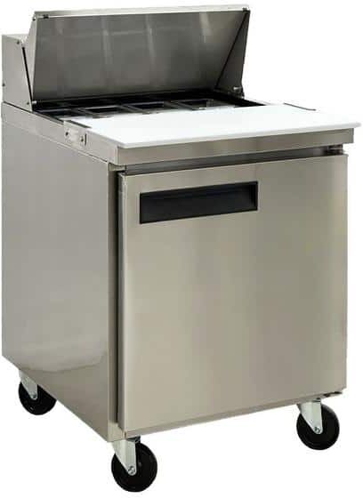 Elite Kitchen Supply 29 in. 6.56 cu. ft. Commercial Sandwich Prep Table ESP29 in Stainless Steel