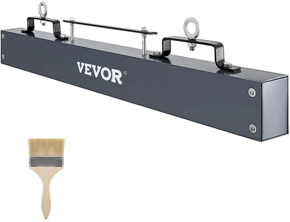 VEVOR Hanging Magnetic Sweeper 36 in. Heavy-Duty Nail Magnet Sweeping Tool 56 lbs. for 2 Eye-Bolts Forklift Nails Screws