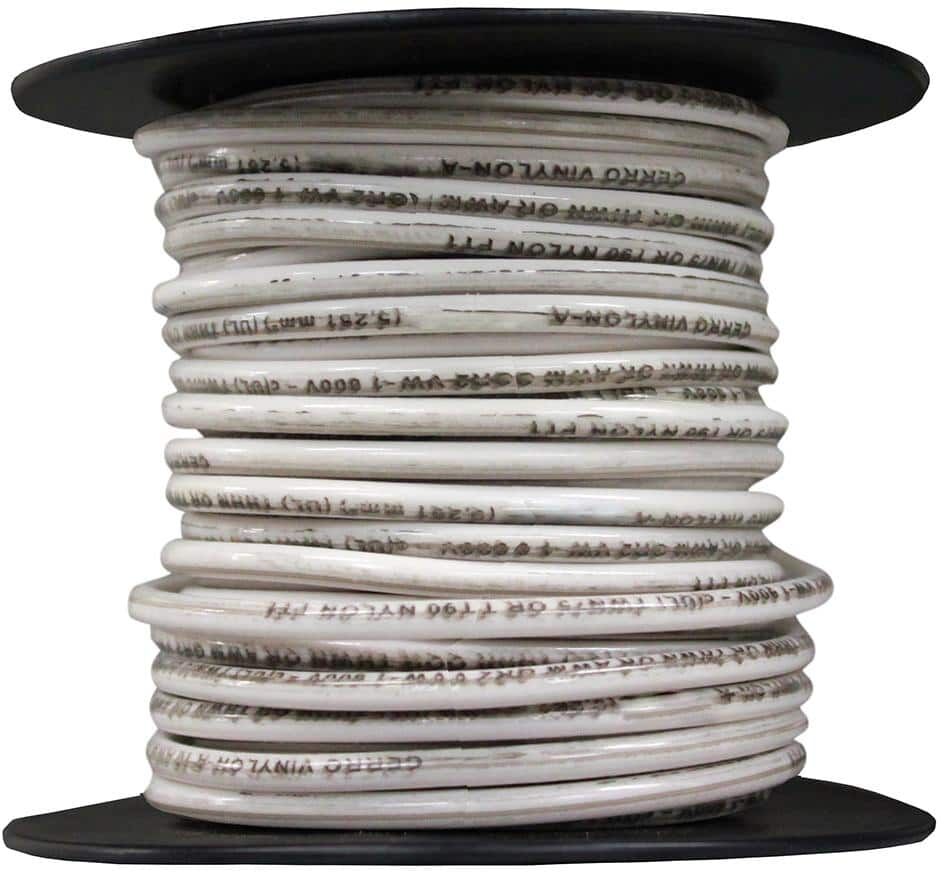 50 ft. 12 Gauge White Stranded Copper THHN Wire