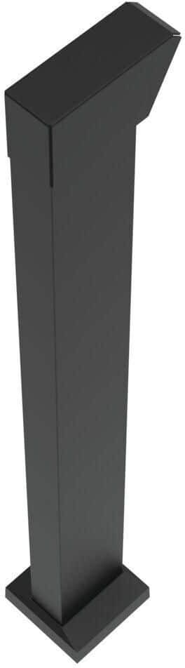 Barrette Outdoor Living 4.81 in. x 5.25 in. x 3.3 ft. Elevation Aluminum Matte Black End Post for Cable Railing System