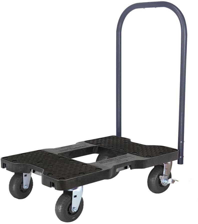 SNAP-LOC 1600 lbs. Capacity Extreme-Duty Black-Ops E-Track Push Cart Dolly