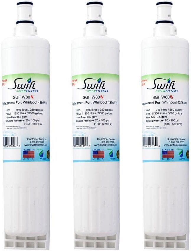 Swift Green Filters Replacement Water Filter for Whirlpool 4396508 (3-Pack)