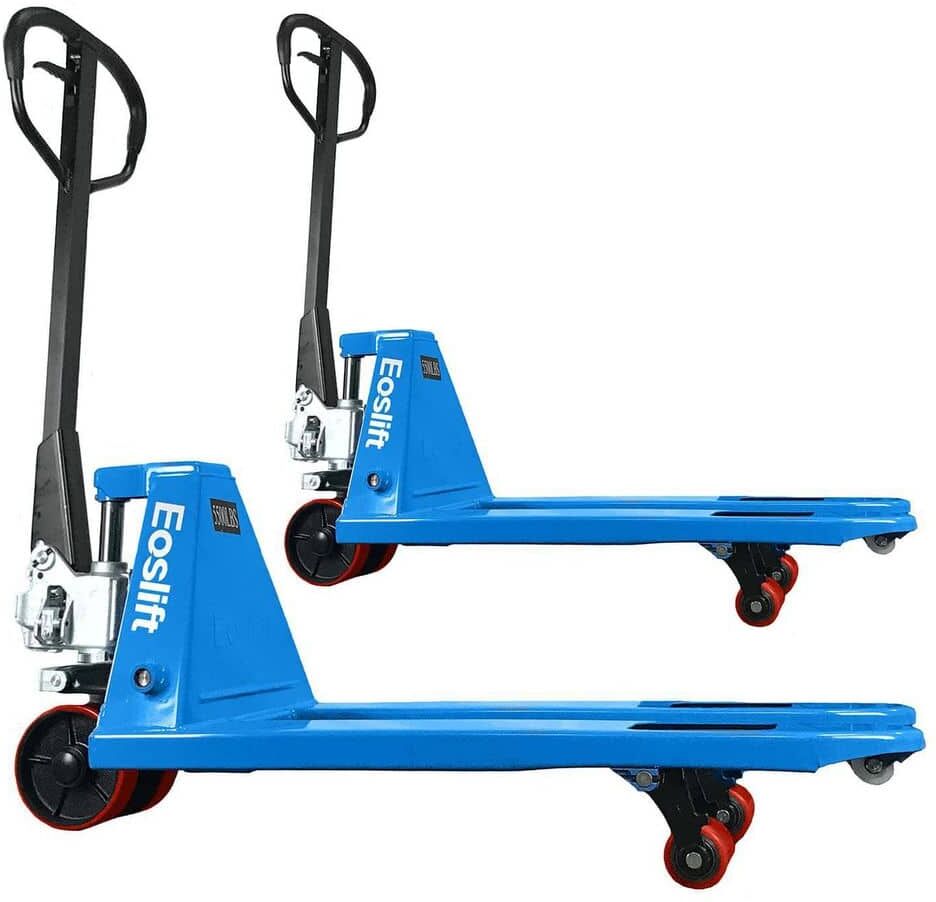 Eoslift Professional Grade M25NS (Narrow and 36" Short) Manual Pallet Jack 5,500 lbs. 20.5 in. x 36 in (2-pack)