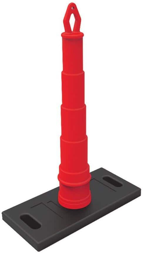 Mutual Industries 39 in. OSHA Red Polyethylene Stanchion