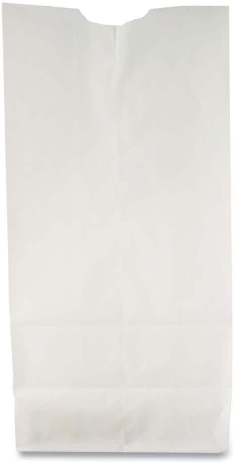 General #2 White Paper Reusable Grocery Bag, 30 lb Capacity, 4.31 in. x 2.44 in. x 7.88 in. (Set of 500)