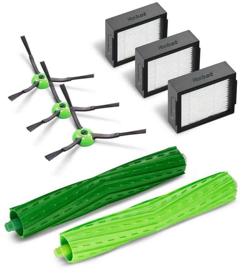 iRobot Roomba e, i, j series Replenishment Kit (3-Filters, 3-Edge-Sweeping Brushes, and 1-Set of Multi-Surface Rubber Brushes)