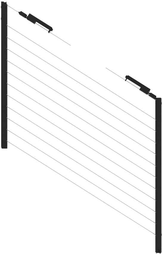 Barrette Outdoor Living Elevation Aluminum 5 ft. x 36 in. Matte Black Stair Panel for Cable Railing System