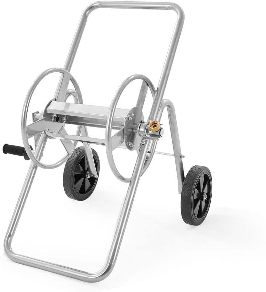 VEVOR Hose Reel Cart Hold Up to 175 ft. of 5/8 in. Hose (Hose Not Included), Garden Water Hose Carts Mobile Tools with Wheels