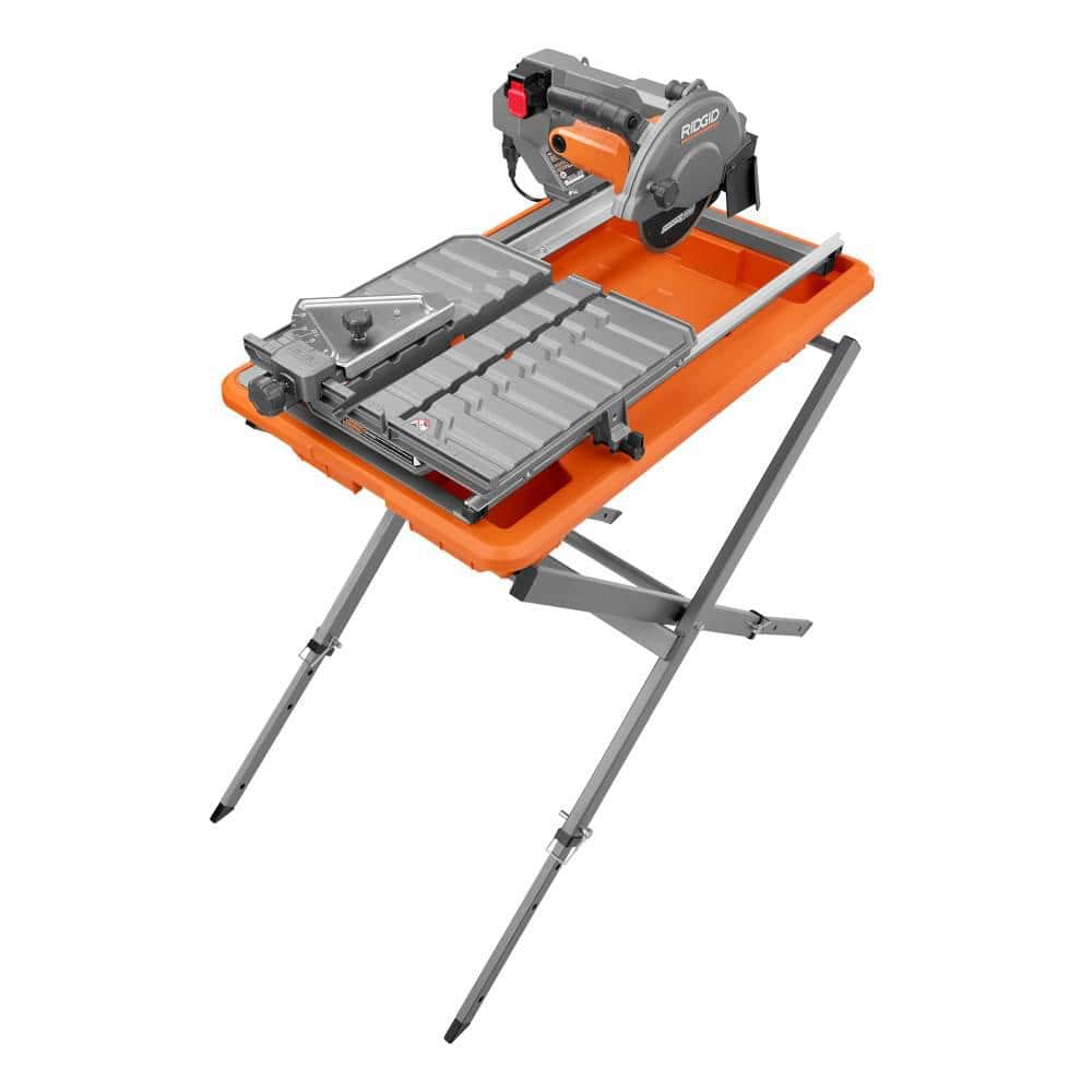 RIDGID 9-Amp 7 in. Blade Corded  Wet Tile Saw with Stand