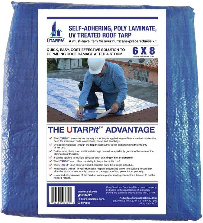 UTARPit 6 ft. x 8 ft. Blue Roofing Tarp