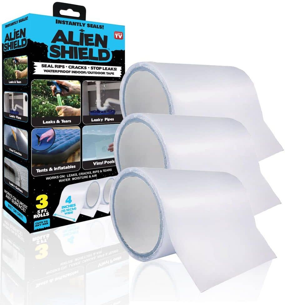 As Seen on TV Alien Shield 4 in. x 5 yds. Long Transparent Ultra-Durable Waterproof Indoor and Outdoor Tape (3-Pack)