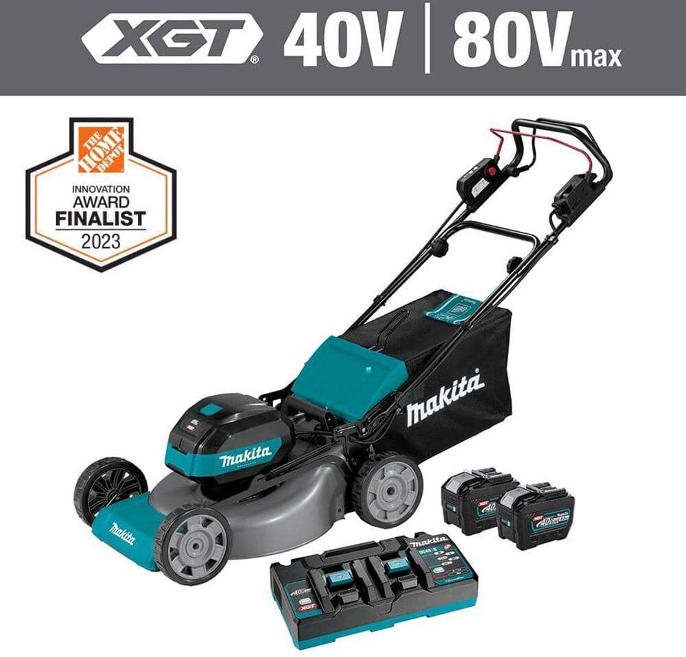 Makita 40V max XGT Brushless Cordless 21 in. Walk Behind Self-Propelled Commercial Lawn Mower Kit (8.0Ah)