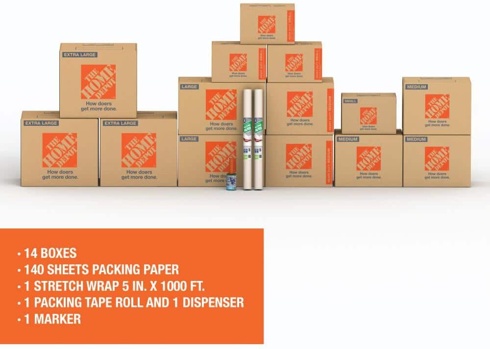 The Home Depot 14-Box Garage Moving Box Kit