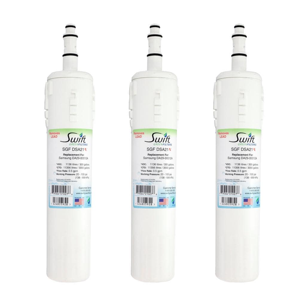 Swift Green Filters Replacement Water Filter for Samsung DA29-00012A (3-Pack)