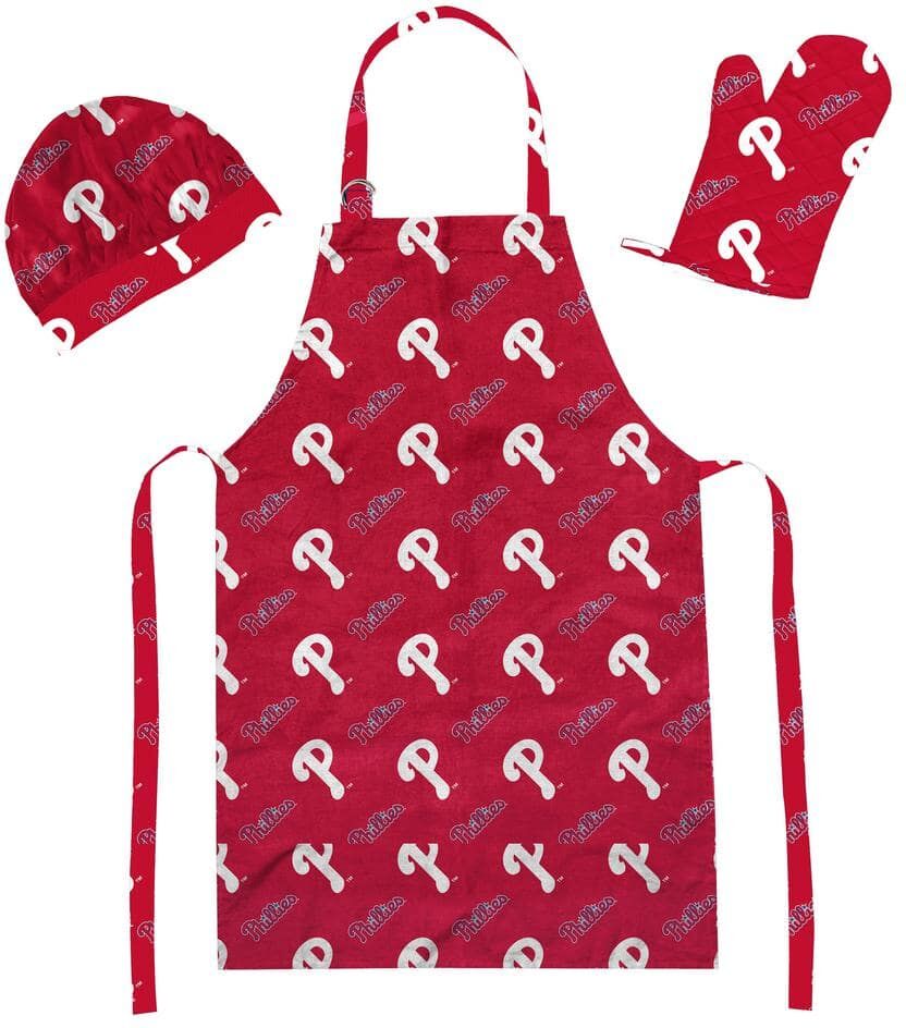 THE NORTHWEST GROUP MLB Philidelphia Phillies 3-Pieces Set Apron Oven Mitt And Hat