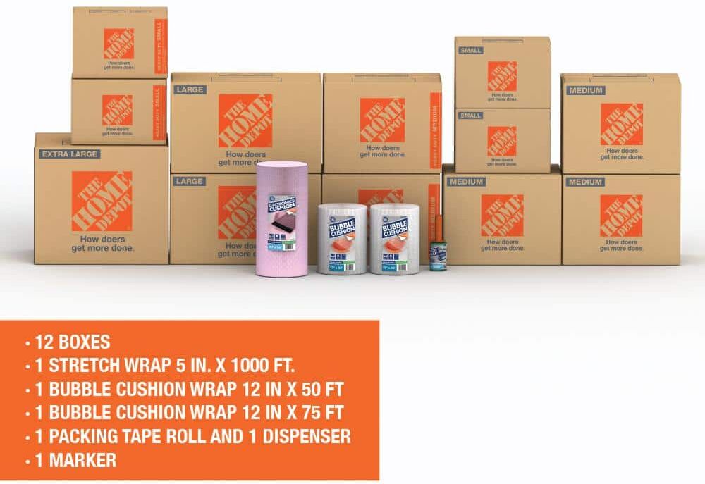 The Home Depot 12-Box Living Room Moving Kit