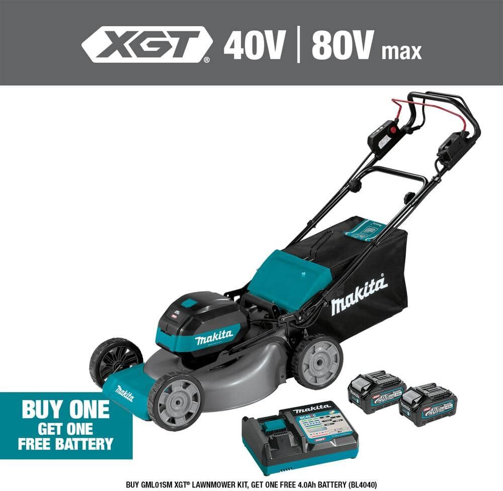 Makita 40V max XGT Brushless Cordless 21 in. Walk Behind Self-Propelled Commercial Lawn Mower Kit (4.0Ah)