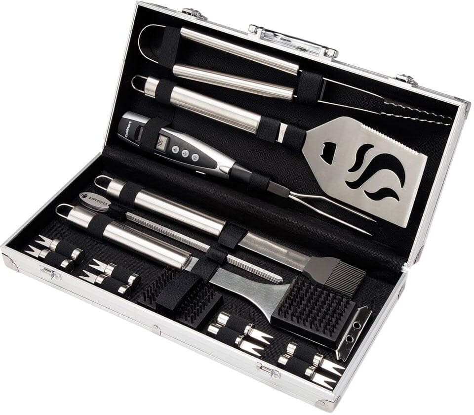 Cuisinart Deluxe Grilling Tool Set with Aluminum Storage Case(20-Piece)