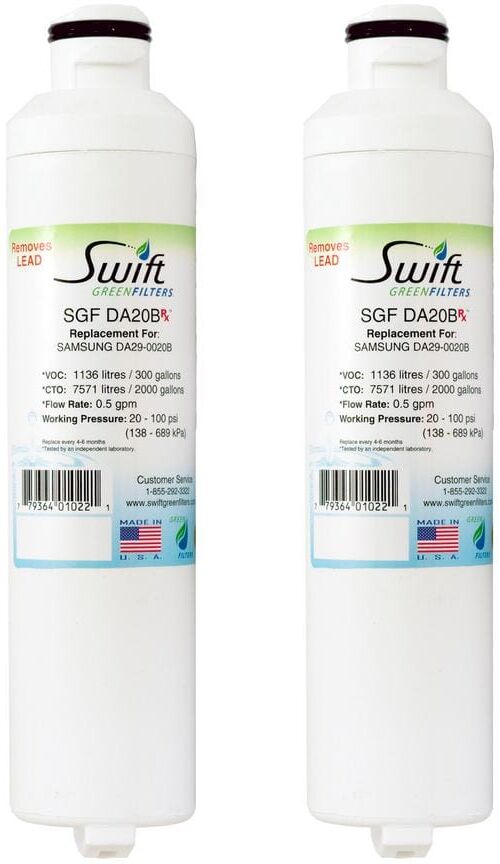 Swift Green Filters Replacement Water Filter for SAMSUNG DA29-0020B (2-Pack)